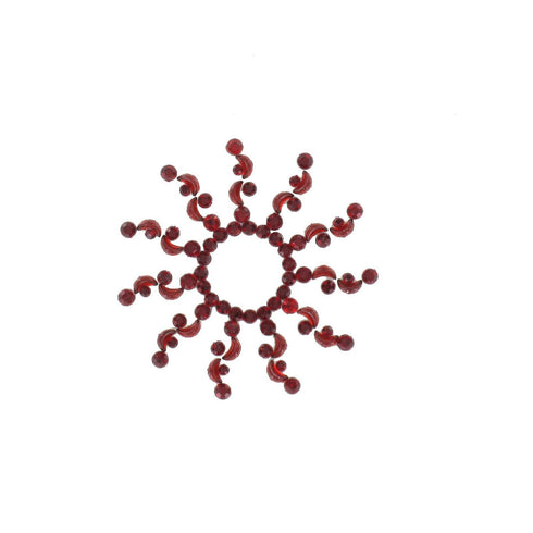 SiaLinda: Chest and body tattoo Aoani red, self-adhesive, set of 2, flower pattern.